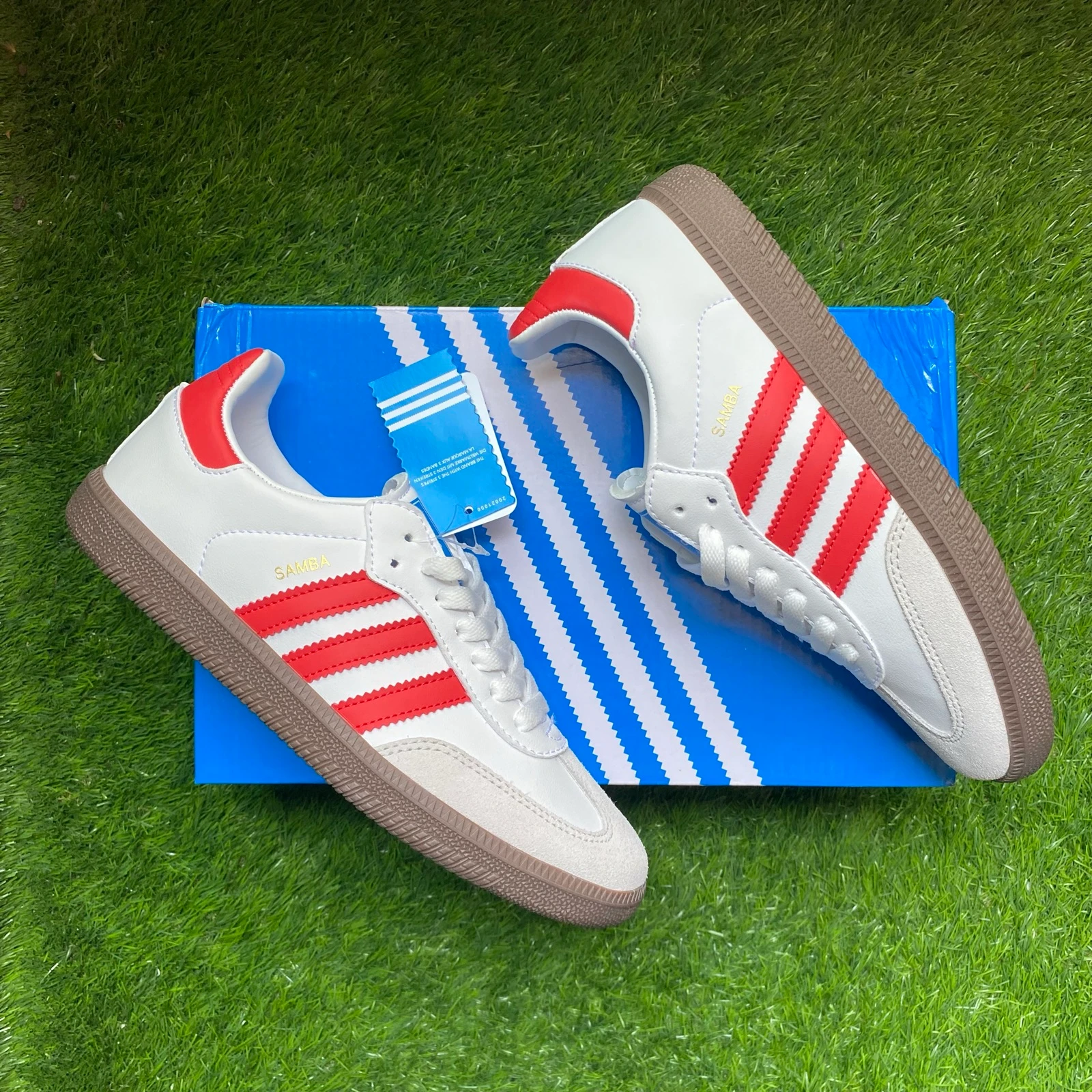 Adidas Samba OG Blancas y Rojas | Talla 39 | Nuevas | Con Caja